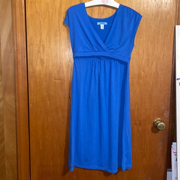•OLD NAVY MATERNITY•BLUE MATERNITY DRESS WITH EASY BREASTFEEDING TOP. SIZE XS/S - Picture 4 of 6
